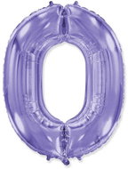 Balloon foil numbers purple - lilac 102 cm - 0 - Inflatable Balloon