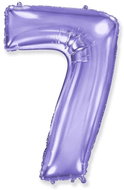 Balloon foil numbers purple - lilac 102 cm - 7 - Inflatable Balloon