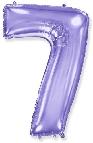 Balloon foil numbers purple - lilac 102 cm - 7 - Inflatable Balloon - Main image