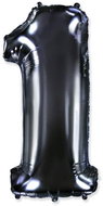 Balloon foil numerals black 102 cm - 1 - Inflatable Balloon