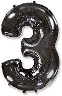 Balón foliový číslice černá - black 102 cm - 3 - Inflatable Balloon