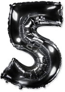 Balloon foil numerals black 102 cm - 5 - Inflatable Balloon
