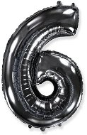 Balón foliový číslice černá - black 102 cm - 6 - Inflatable Balloon