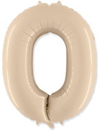 Balloon foil numbers cream - 102 cm - 0 - Inflatable Balloon