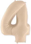 Balloon foil numbers cream - 102 cm - 4 - Inflatable Balloon