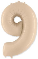 Balloon foil numbers cream - 102 cm - 9 - Inflatable Balloon
