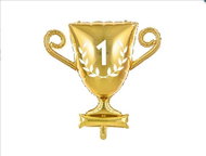 Foliový balónek vítězný pohár - zlatý - 64 cm - Balonky