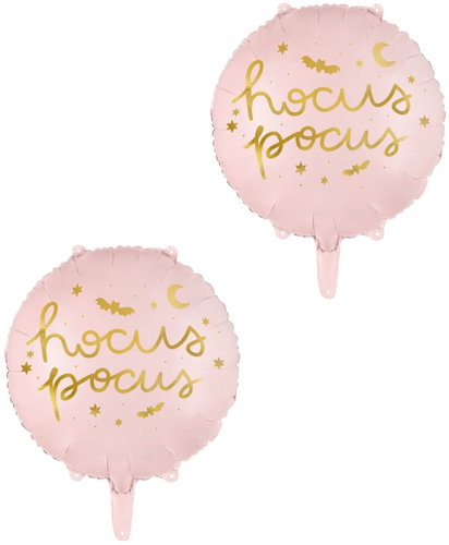 PARTYDECO Foil balloon Hocus pocus, pink, 2 pcs - Balloons - Main image