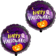 FLEXMETAL Foil balloon, Happy Halloween, round, diameter 45 cm, 2pcs - Balloons