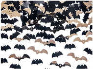 PARTYDECO Decorative table confetti bats, mix, black and gold, Halloween, 30g - Decoration