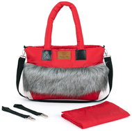 HappyBee Bag with fur Trinity red - Pram Bag