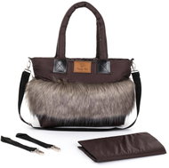 HappyBee Bag with fur Trinity brown - Pram Bag
