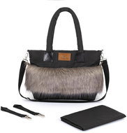 HappyBee Bag with fur Trinity black - Pram Bag
