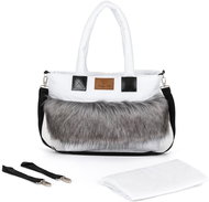 HappyBee Bag with fur Trinity white - Pram Bag
