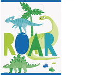 UNIQUE Party bag Dinosaur, blue-green, 16 pcs - Gift Bag