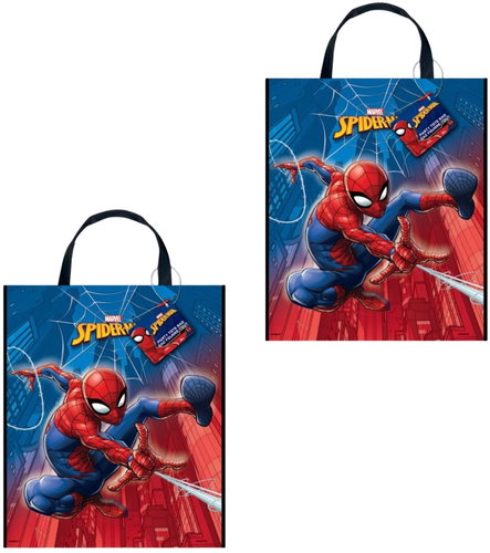 UNIQUE Party bag Spiderman, plastic 28 x 33,5 cm, 2 pcs - Gift Bag - Main image