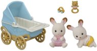Figuren Sylvanian Families 5432 - Schokoladenhasen Zwillinge mit Kinderwagen - Figurky