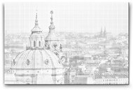 Painting Queens Výhled na Prahu, 40 × 60 cm, bez rámu - Tečkování