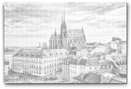 Painting Queens Petrov Cathedral Brno 2, 40 × 60 cm, unframed - Dotting
