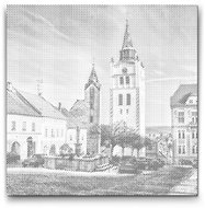 Painting Queens Vimperk, 50 × 50 cm, with frame - Dotting