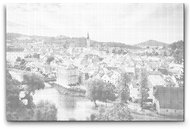 Painting Queens Český Krumlov 2, 40 × 60 cm, without frame - Dotting