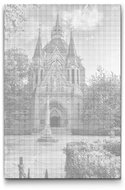 Painting Queens Kostel navštívení Panny Marie, 40 × 60 cm, bez rámu - Tečkování