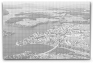 Painting Queens Water reservoir Lipno, 40 × 60 cm, with frame - Dotting