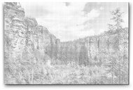 Painting Queens Adršpach Rocks, 40 × 60 cm, with frame - Dotting