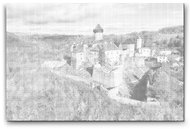 Painting Queens Sovinec Castle, 40 × 60 cm, unframed - Dotting