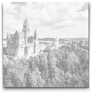 Painting Queens Bouzov Castle, 50 × 50 cm, unframed - Dotting