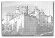 Painting Queens Frydlant Castle and Chateau, 40 × 60 cm, with frame - Dotting