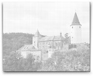 Painting Queens Křivoklát Castle, 40 × 50 cm, with frame - Dotting