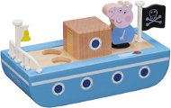Prasiatko Peppa drevená loď + figúrka George - Set figúrok a príslušenstva