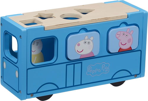Prasátko Peppa dřevěný autobus vkladáčka - Vkládačka - Hlavní obrázek