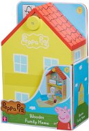 PEPPA PIG drevený rodinný domček s figúrkami a príslušenstvom - Figúrky