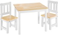Children's Furniture Dětská sestava Alice dvě židle a stůl bílá - Dětský nábytek