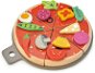 Potraviny do detskej kuchynky Tender Leaf Dřevěná pizza Pizza Party - Jídlo do dětské kuchyňky