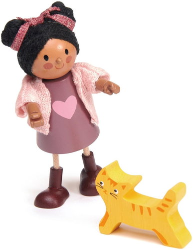 Tender Leaf Wooden doll Ayana and her Cat - Figure - Main image