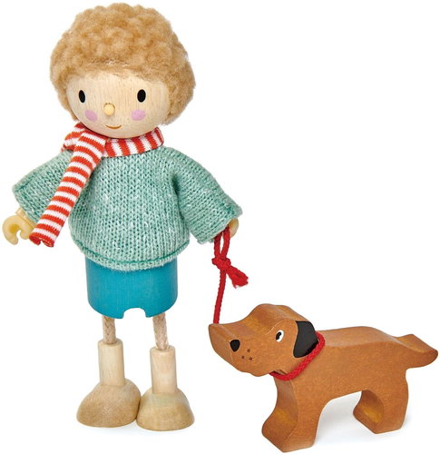 Tender Leaf Wooden doll Mr. Forrester and his Dog - Figure - Main image