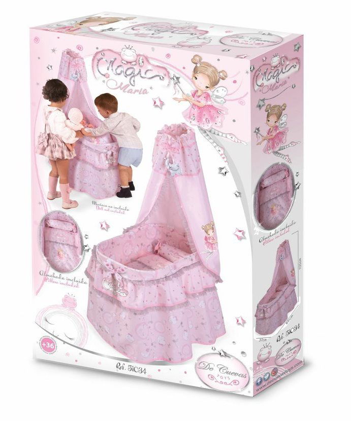 Dolls crib with outlet canopy