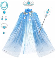 Toybit Frozen Elsa Cape with Jewellery Set, 8 Pcs - Costume