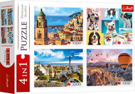TREFL Puzzle Amalfi, Dog Portraits, Balloons over Cappadocia and Park Güell 4 × 1000 pieces - Jigsaw Puzzle