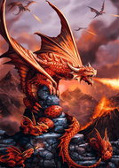 TREFL Puzzle Premium Plus Fantasy Collection: Fire Dragon 1000 pieces - Jigsaw Puzzle