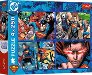 TREFL Puzzle Superman's Courage 4 × 250 pieces - Jigsaw Puzzle