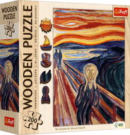 TREFL Wooden Puzzle Art: Edvard Munch - The Scream 200 pieces - Jigsaw Puzzle