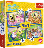TREFL Puzzle SpongeBobův život 4v1 (35,48,54,70 dílků) - Puzzle