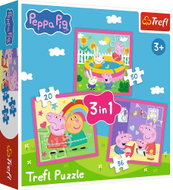Trefl Puzzle 3v1 Prasátko Peppa a kamarádi 20,36,50 dílků - Jigsaw Puzzle