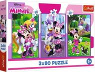 Trefl Puzzle 3 × 80 dílků Minnie s kamarády 3v1 - Jigsaw Puzzle