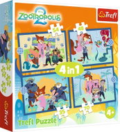 Trefl Puzzle 4v1 Zootropolis 2: Město plné dobrodružství - Jigsaw Puzzle