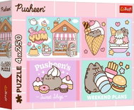 Trefl Puzzle 4 × 250 dílků Pusheen 4v1 - Jigsaw Puzzle